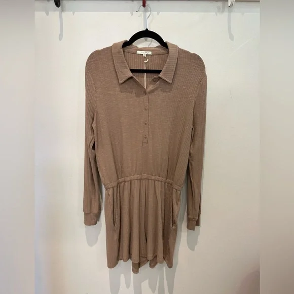 NWT The Z Supply Lyra Henley Romper - Picture 4 of 4